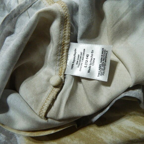 Time and Tru Women's Split Neck Sleeveless Dress, Sizes L Multicolor - Picture 6 of 6